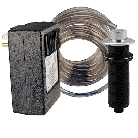 Westbrass Raised Button Disposal Air Switch & Dual Outlet Control Box in Polished Chrome ASB-2RB3-26